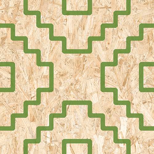 SERIAKI STRAND VERTE Carrelage aspect bois OSB vert