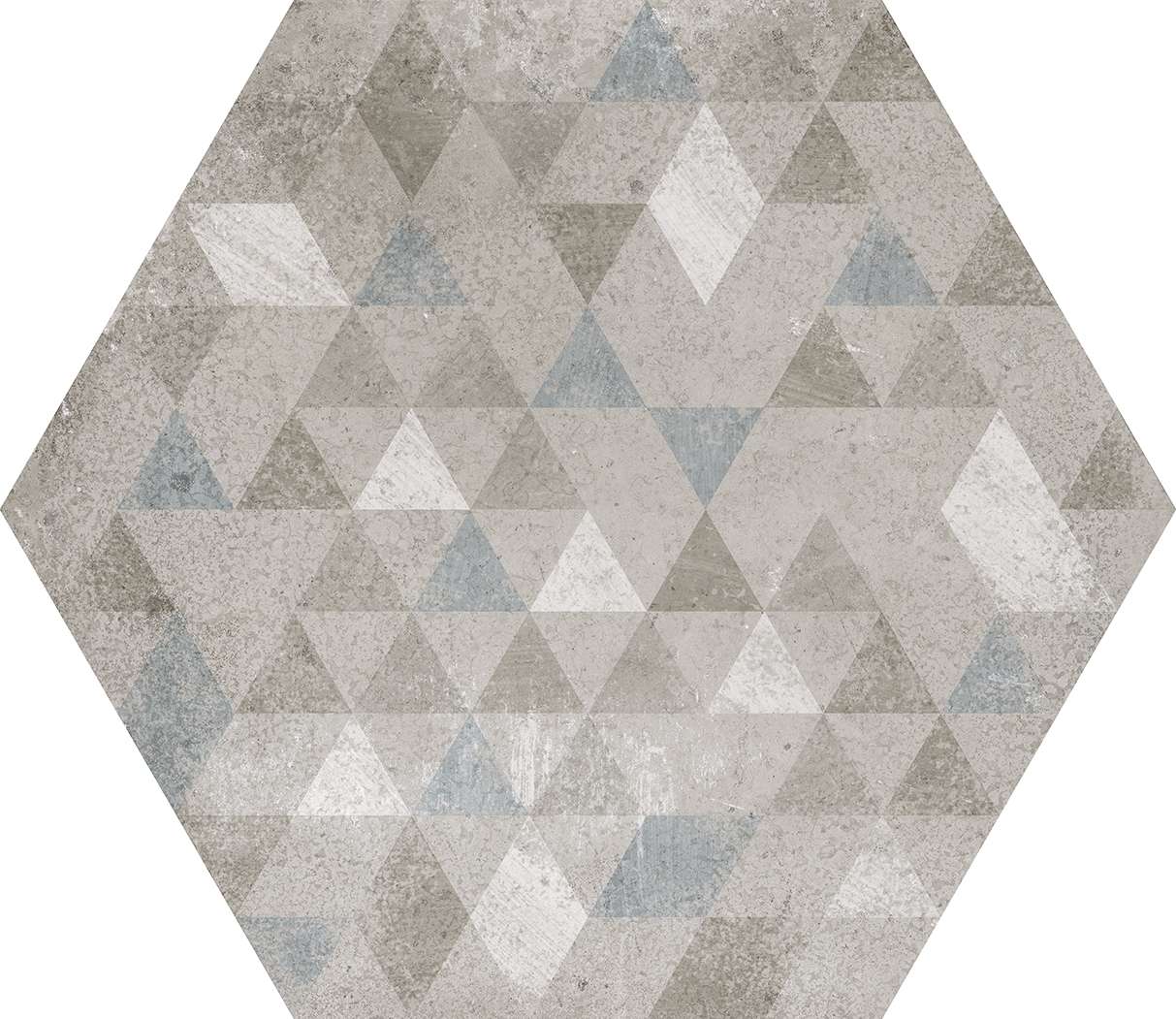 URBAN FOREST SILVER - Carrelage 29,2 x 25,4 cm Hexagonal à motif géométrique aspect béton Gris