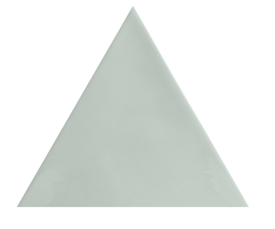 3LATI AQUAMARINA - 13,2x11,4 CM - Faïence triangulaire zellige vert d'eau