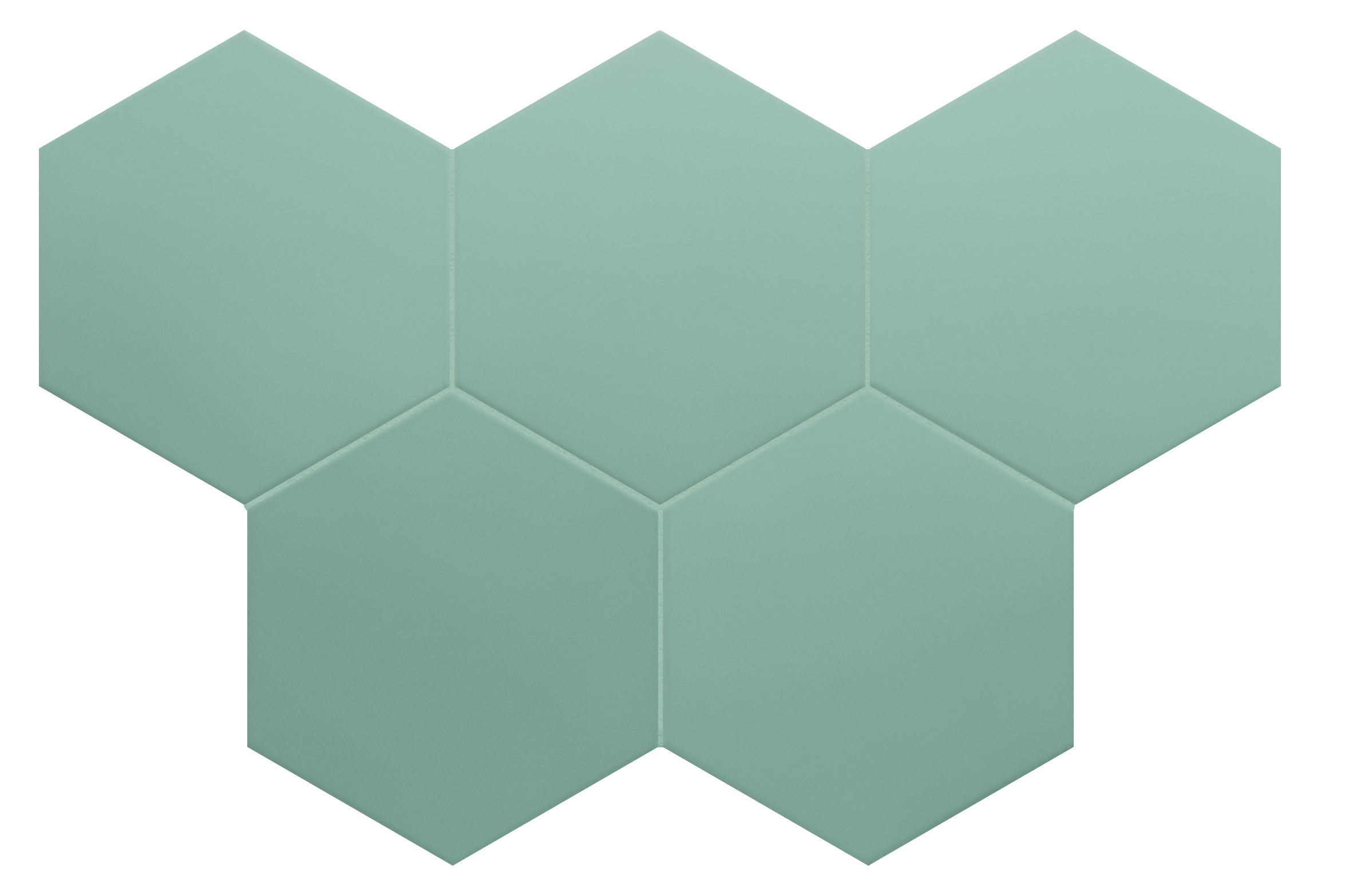 COIMBRA JADE 30633 - Carrelage 17,5x20 cm hexagonal uni aspect carreaux de ciment vert jade