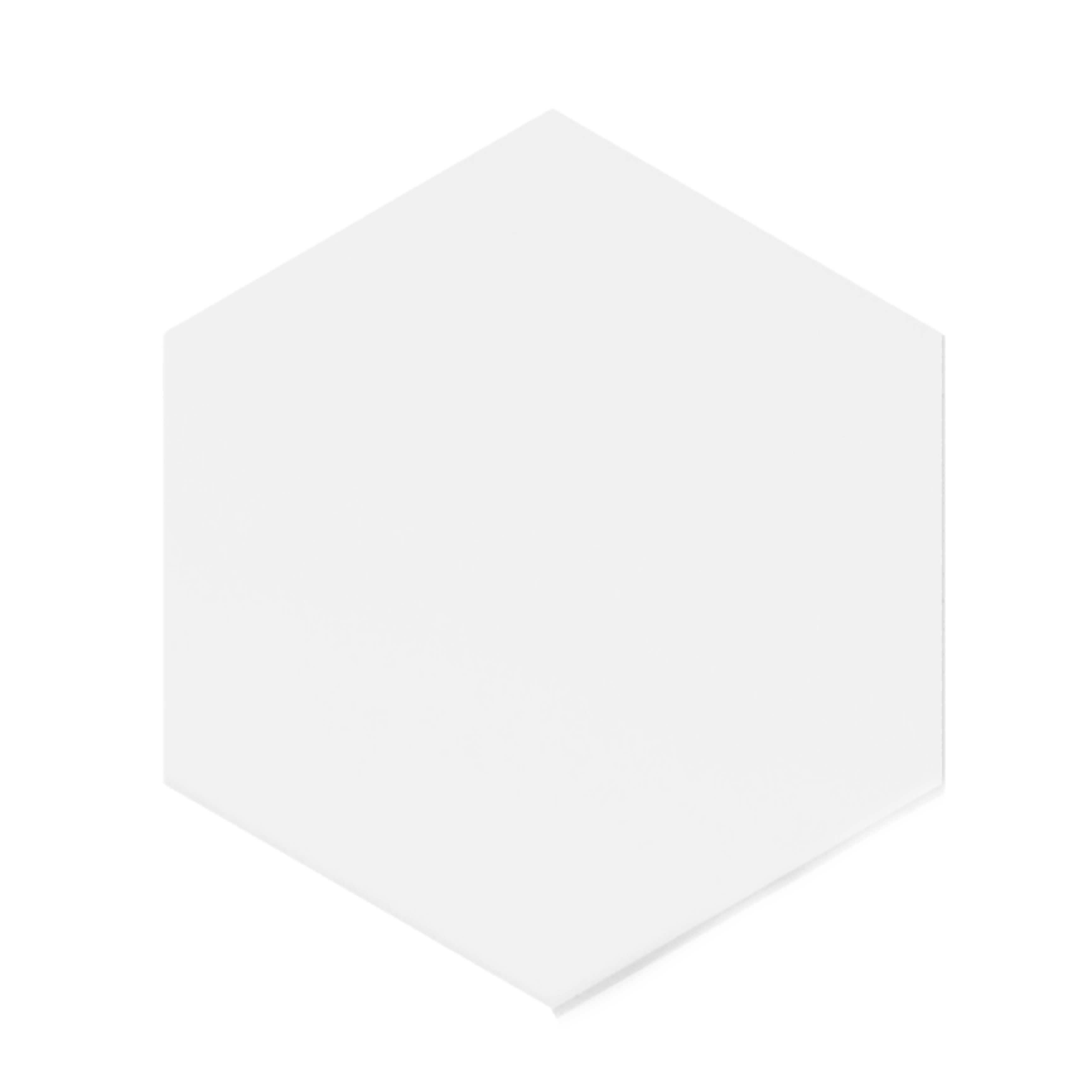 COIMBRA WHITE 30631- Carrelage 17,5x20 cm hexagonal uni aspect carreaux de ciment blanc