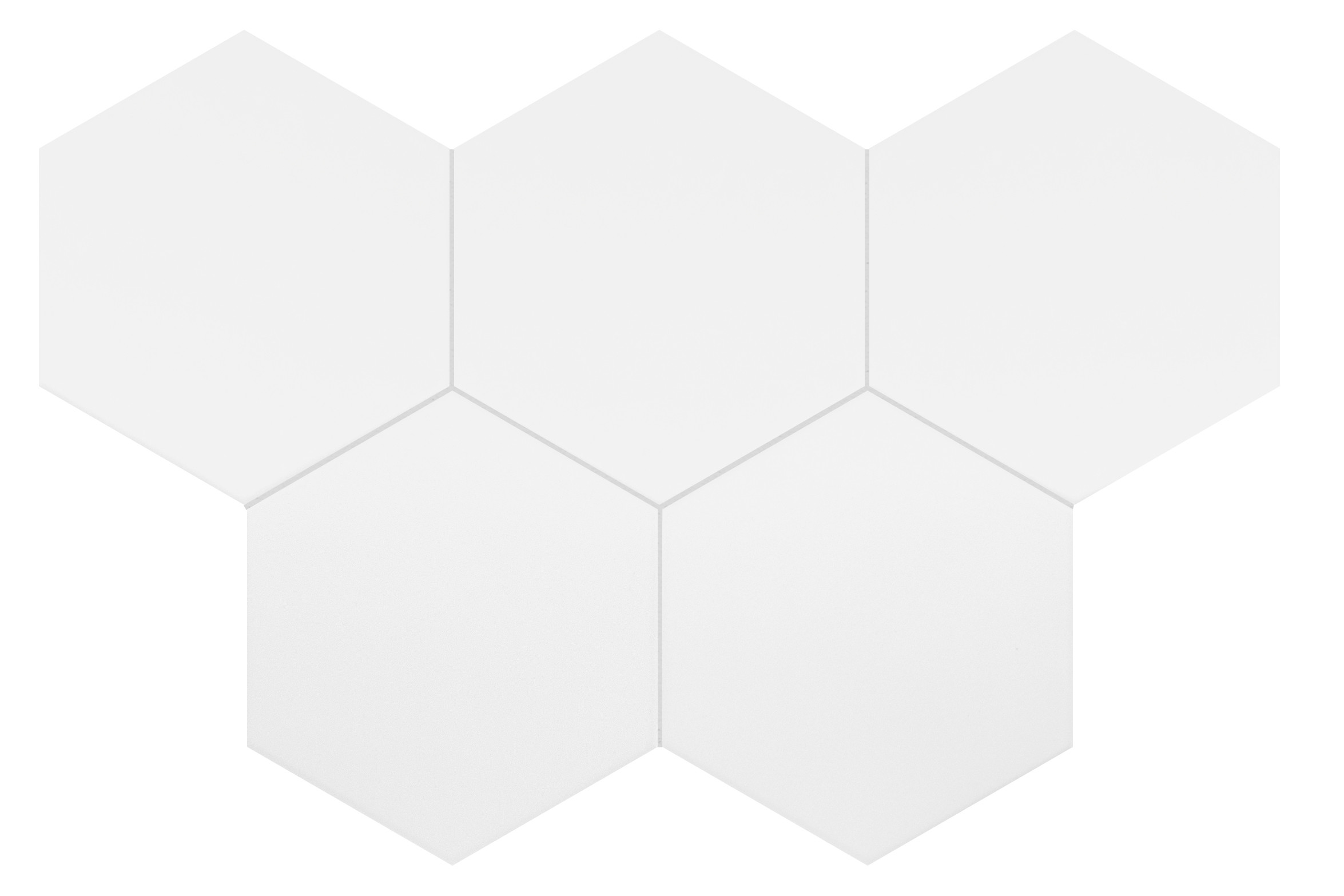 COIMBRA WHITE 30631- Carrelage 17,5x20 cm hexagonal uni aspect carreaux de ciment blanc