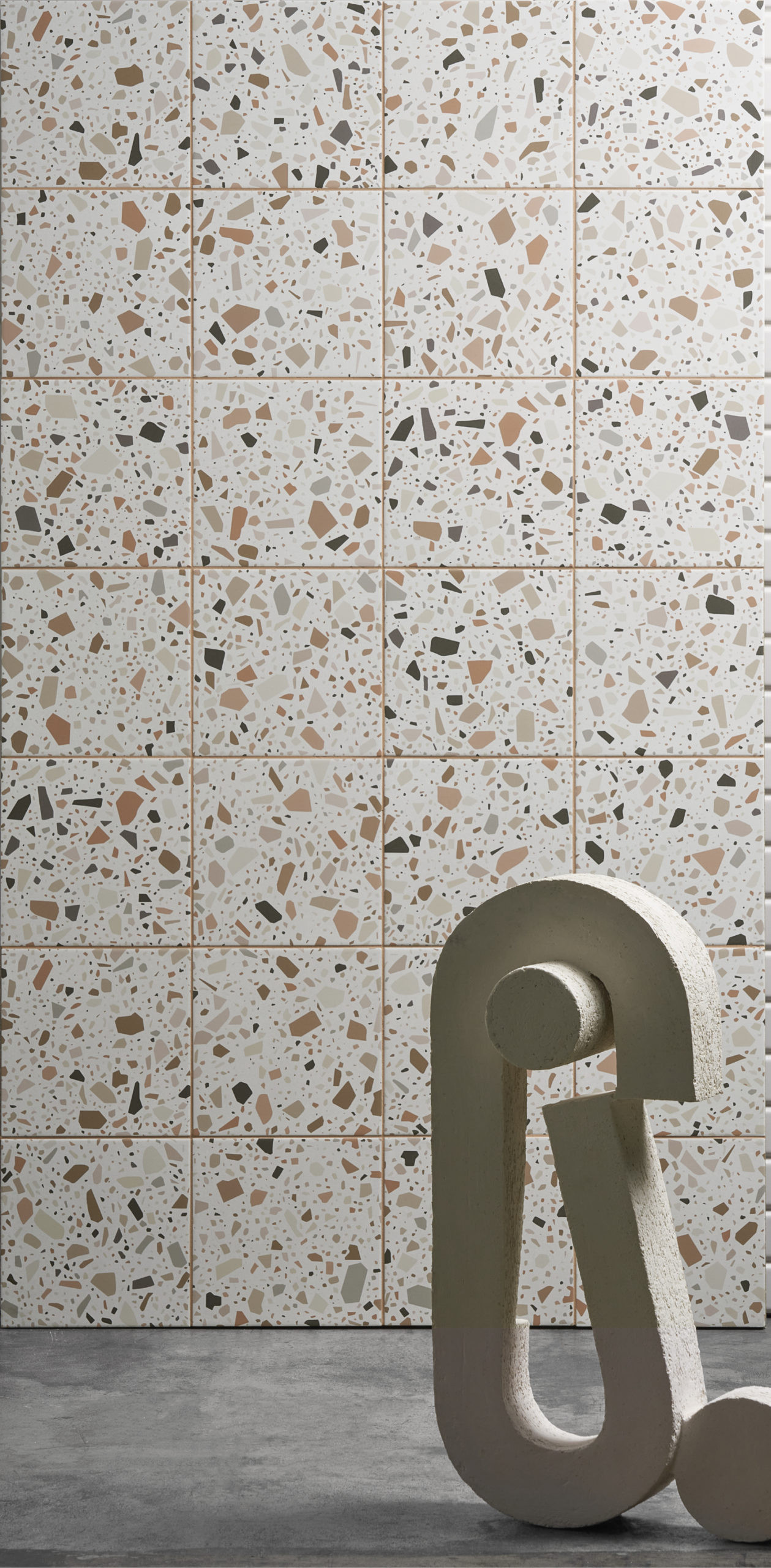 CONFETTI BIANCO COTTO - 18,6X18,6 CM - Carrelage Terrazzo