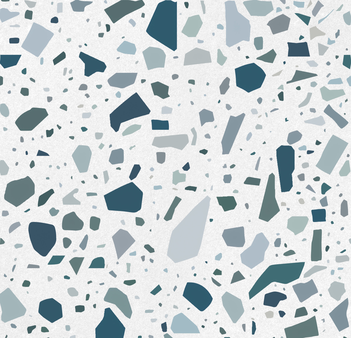 CONFETTI BIANCO PETROLIO - 18,6X18,6 CM - Carrelage Terrazzo