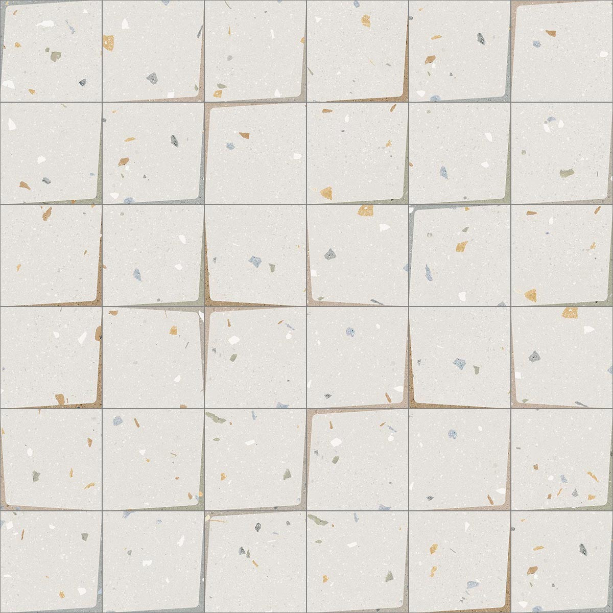 Croccante Meringa Multicolor - Carrelage aspect terrazzo 20x20 cm