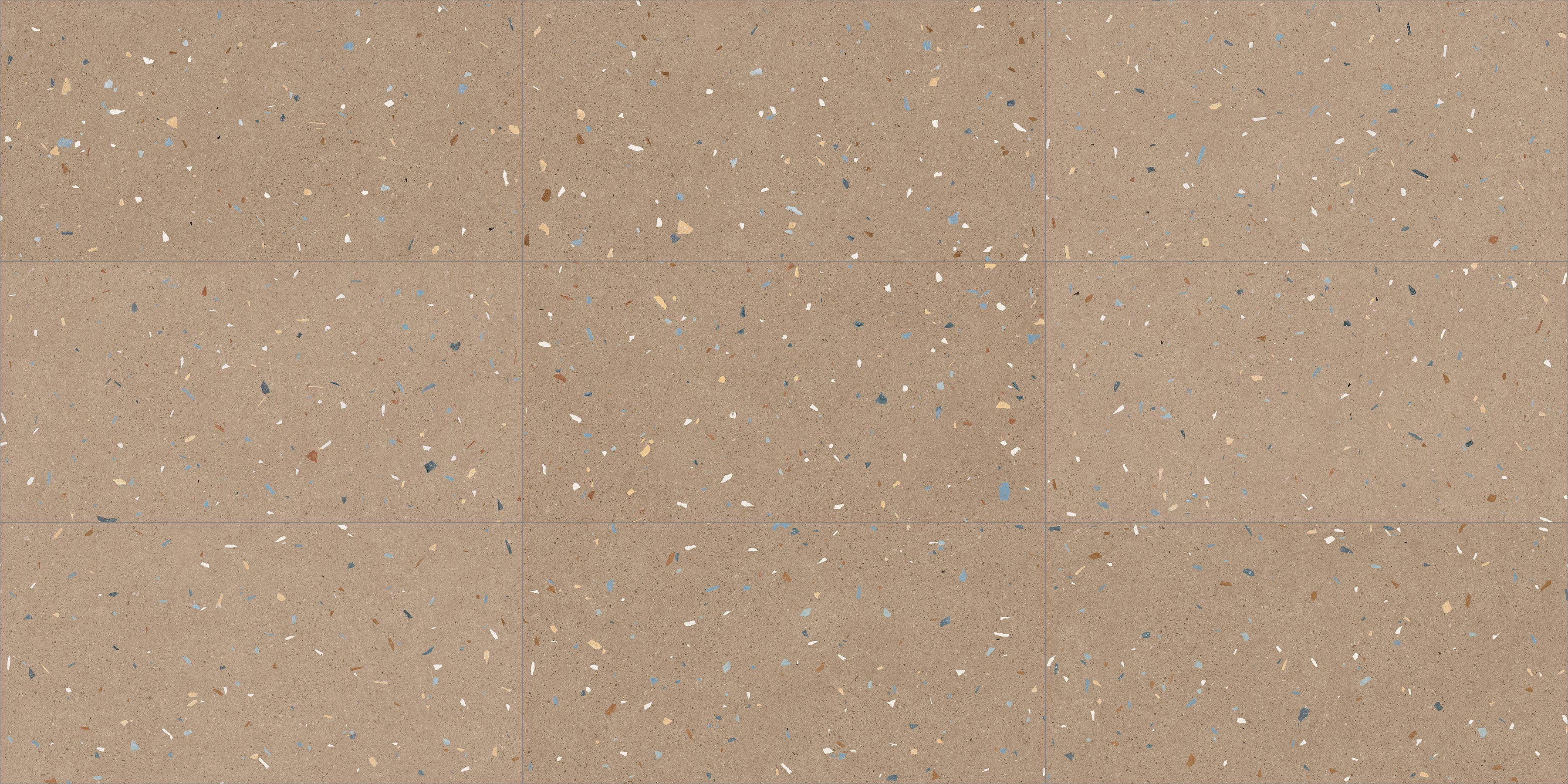 Croccante-R Nuez - Carrelage aspect terrazzo 60x120 cm