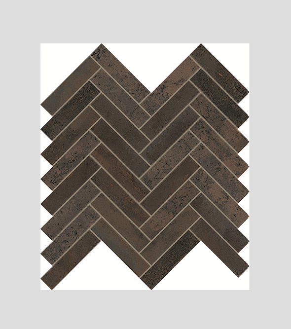 IONIC MAGNETIC COPPER - 28,1X28,1 cm- Mosaïque chevron