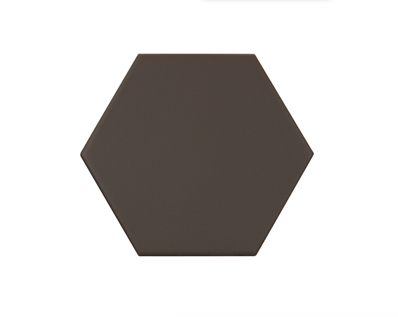 KROMATIKA - BROWN - Carrelage hexagonal 11,6x10,1 cm marron