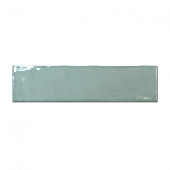 MASIA JADE - faïence zellige 7,5x30 cm bleu turquoise brillante