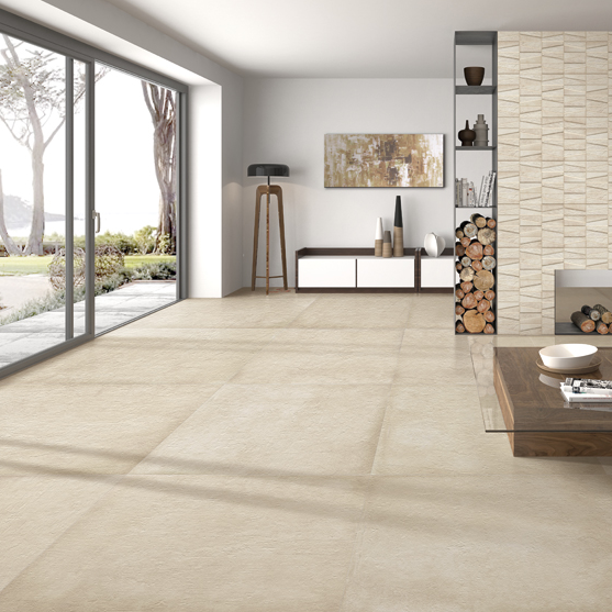 MATERIKA SAND - 75x75 cm - Carrelage sol moderne brut