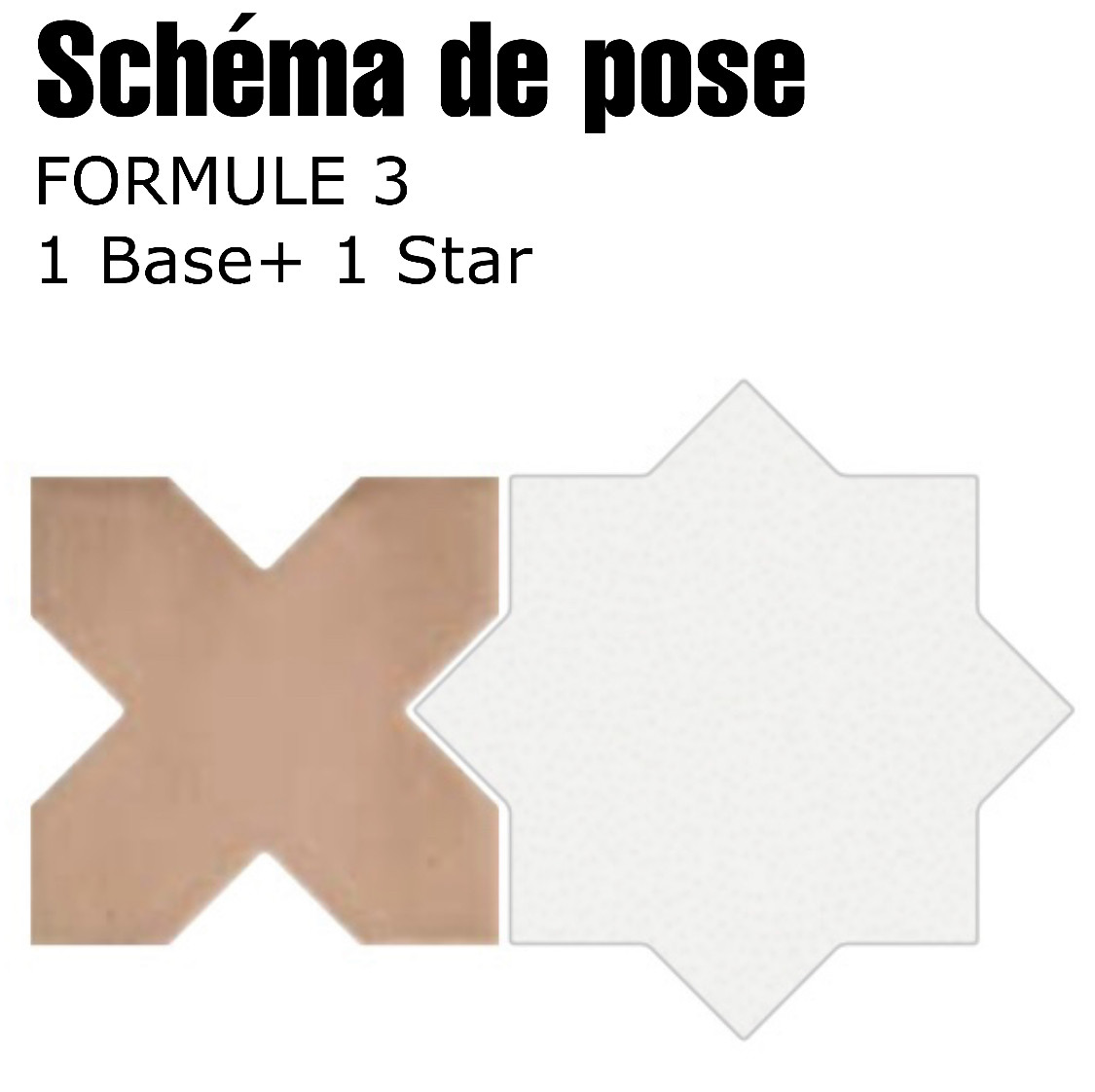 PORTO STAR TAUPE  - Carrelage en étoile 16,8x16,8 cm taupe 30626