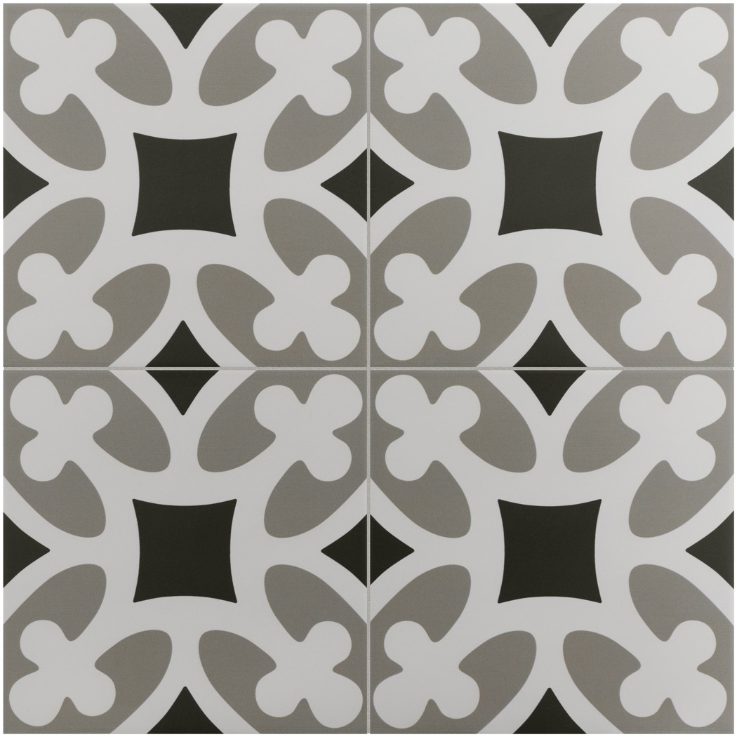 RIVOLI - VENECIA GRIS - Carrelage 20x20 cm aspect carreaux de ciment 30723