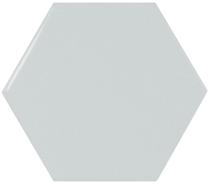 SCALE HEXAGONE - SKY BLUE - Faience 12,4 x10,7 cm hexagonal Bleu Claire