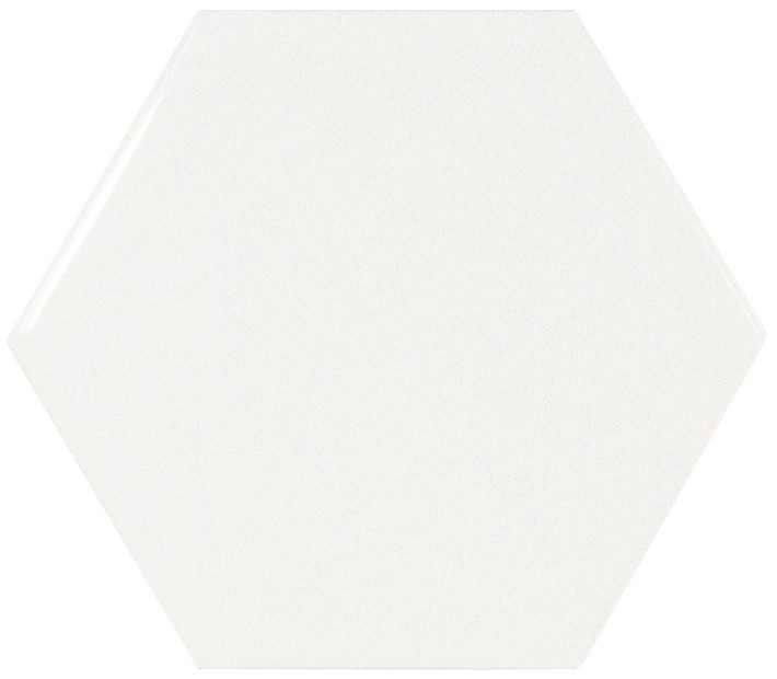 SCALE HEXAGONE - WHITE - Faience 12,4 x10,7 cm hexagonal Blanc