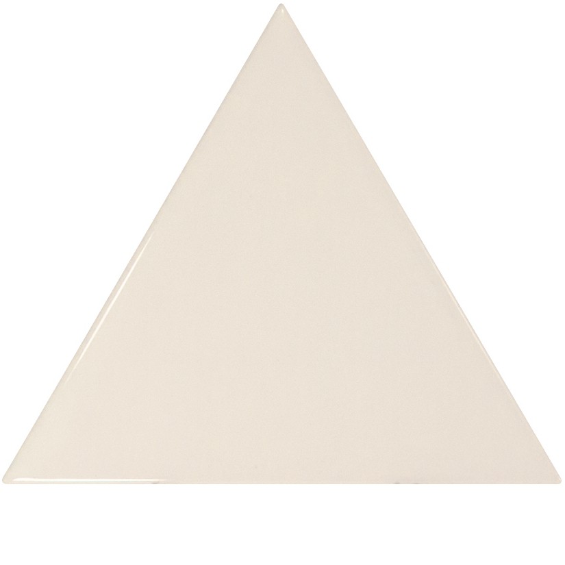 SCALE TRIANGOLO CREAM - Faience triangulaire 10,8x12,4 cm beige crème  brillant