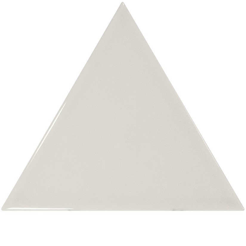 SCALE TRIANGOLO LIGHT GREY - Faience triangulaire 10,8x12,4 cm gris perle brillant