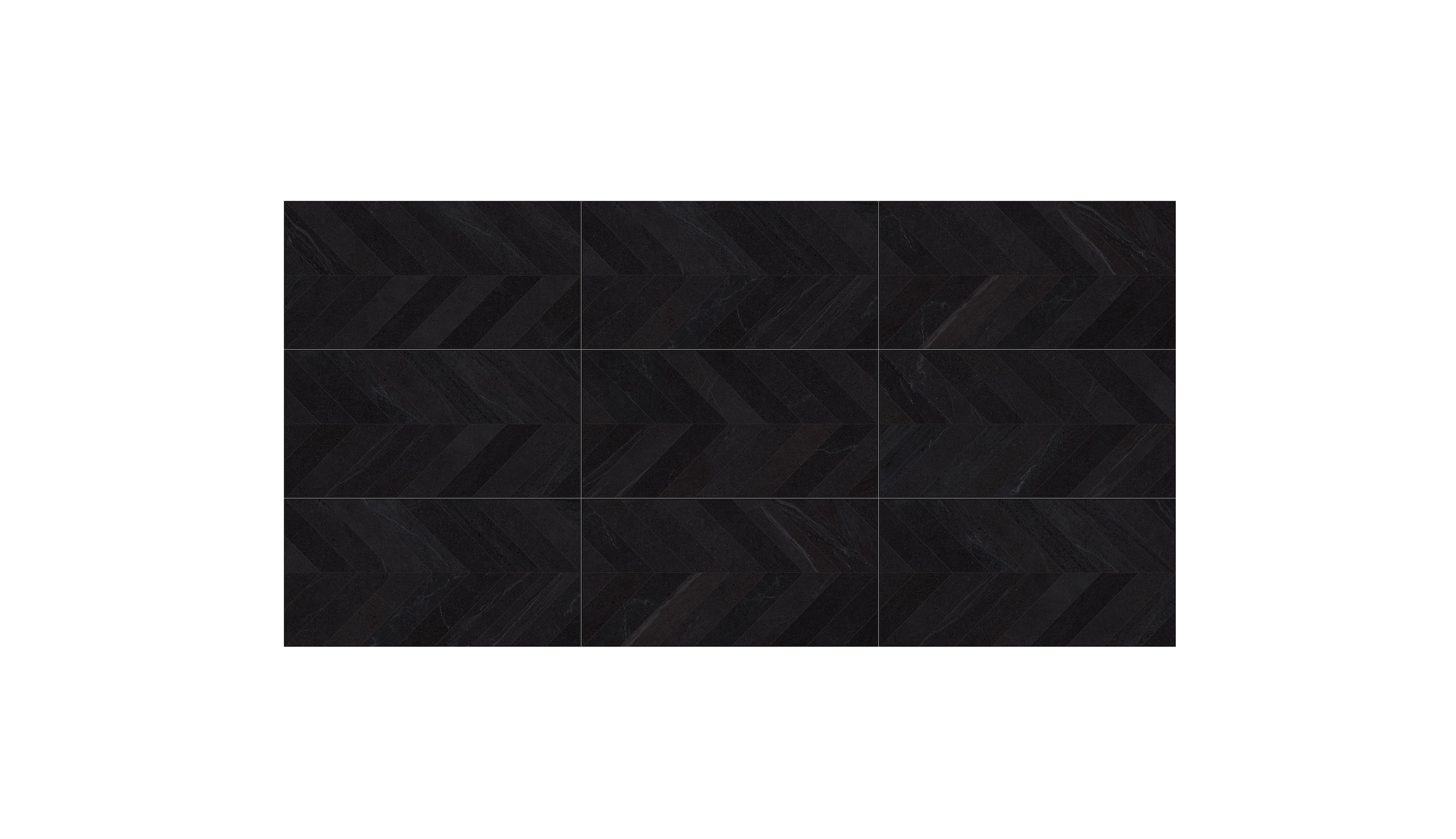 SEINE RILSE BASALTO - Carrelage aspect pierre chevron 60x120 cm grand format