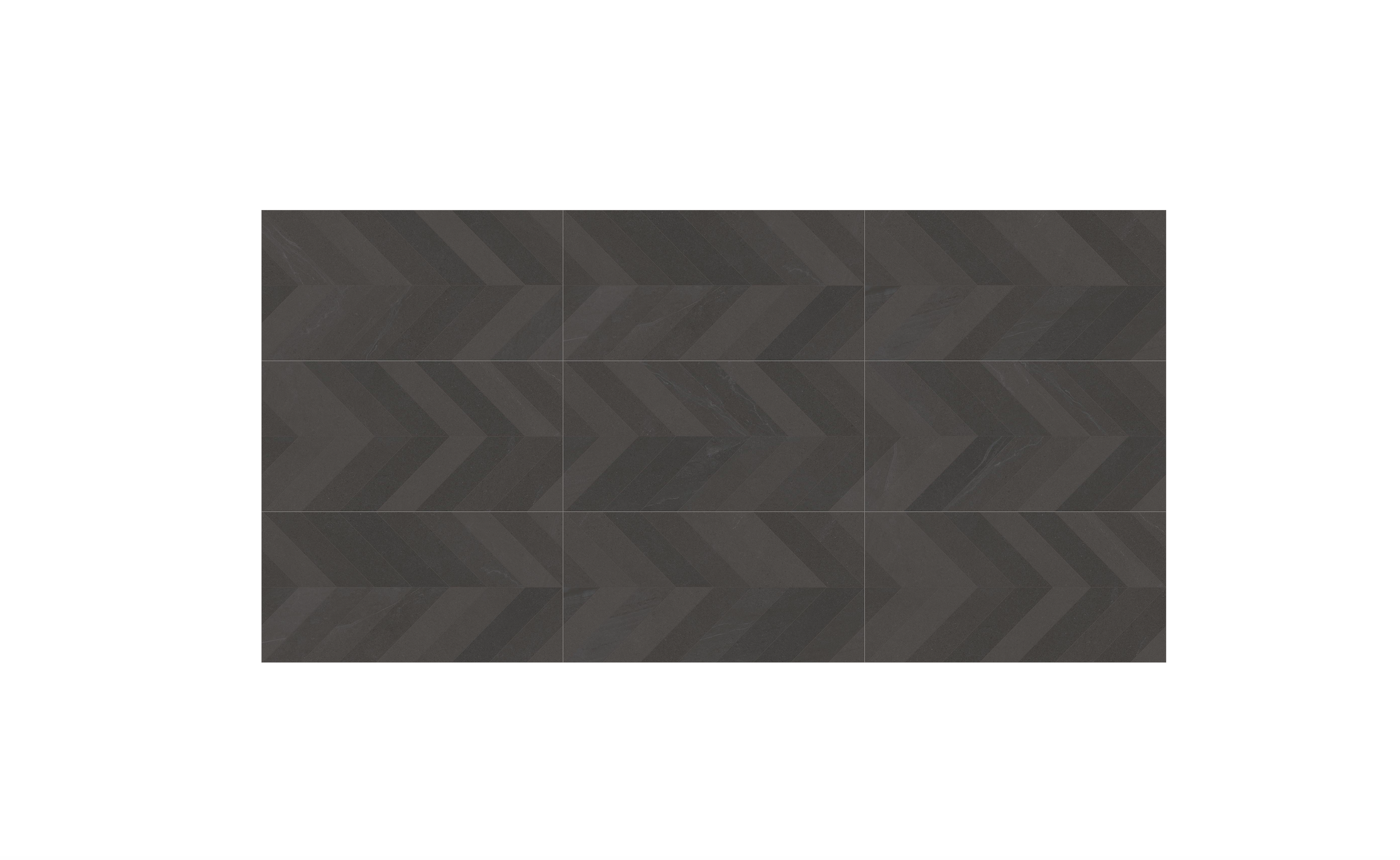 SEINE RILSE  CEMENTO - Carrelage aspect pierre chevron 60x120 cm grand format