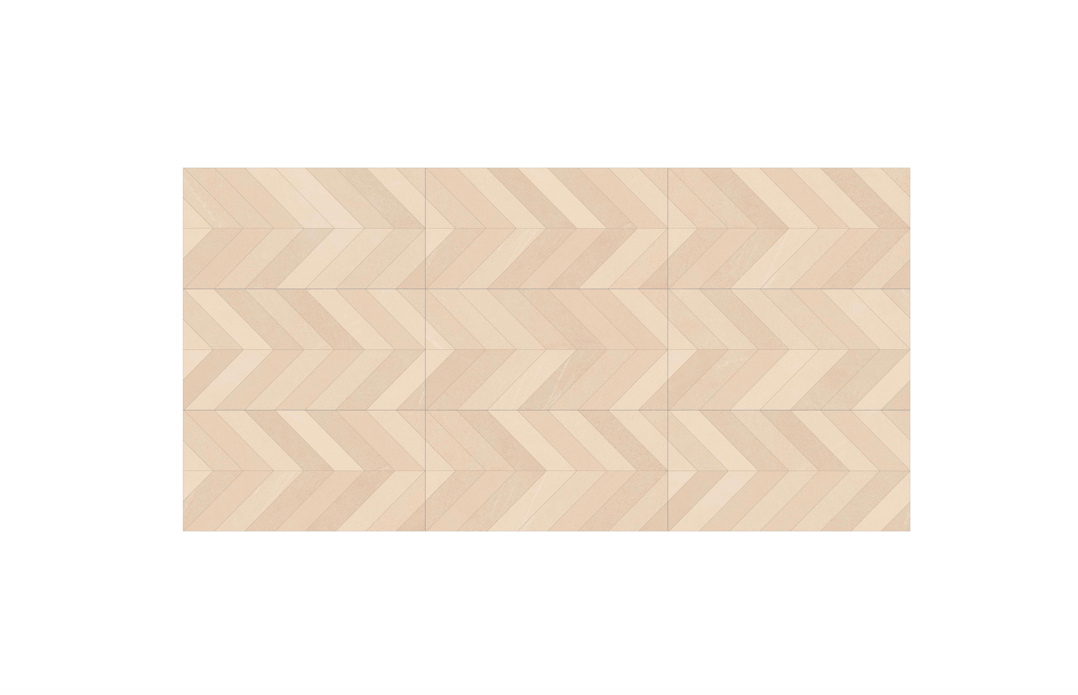 SEINE RILSE  CREMA  - Carrelage aspect pierre chevron 60x120 cm grand format