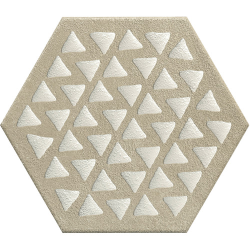 TERRACRETA Intarsio Argilla - carrelage hexagonal 25x21,6 cm aspect carreaux de ciment