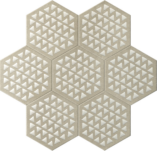 TERRACRETA Intarsio Argilla - carrelage hexagonal 25x21,6 cm aspect carreaux de ciment