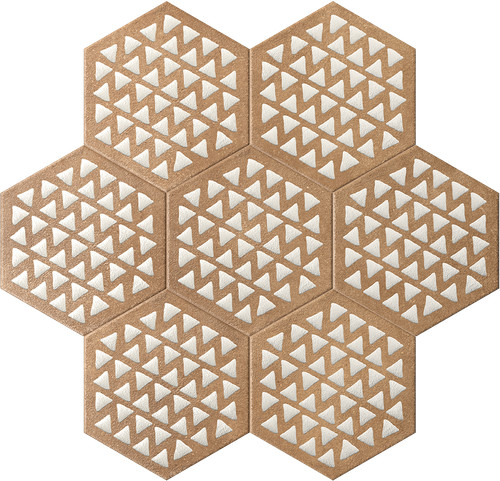 TERRACRETA Intarsio Chamotte - carrelage hexagonal 25x21,6 cm aspect carreaux de ciment