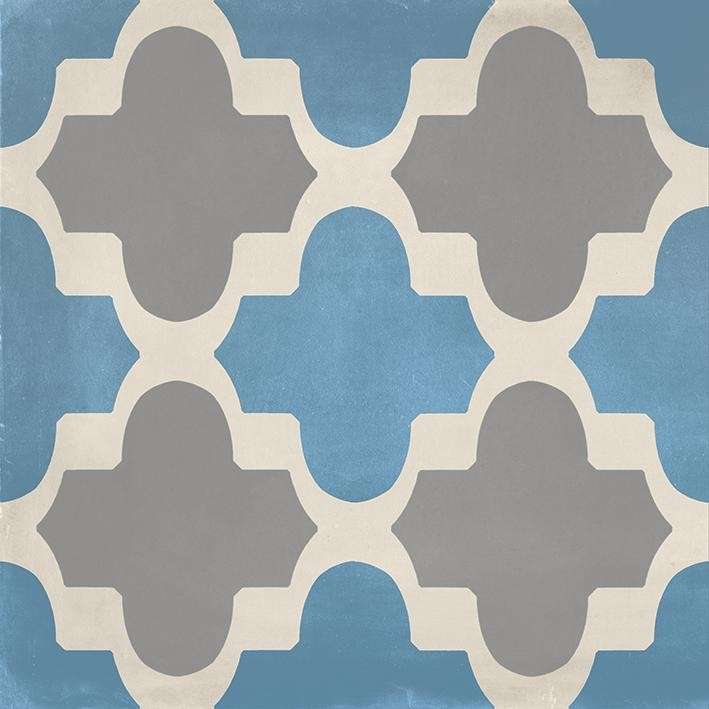 VENTI Boost BLUE MIX - Patchwork Carrelage imitation ciment 20x20 cm