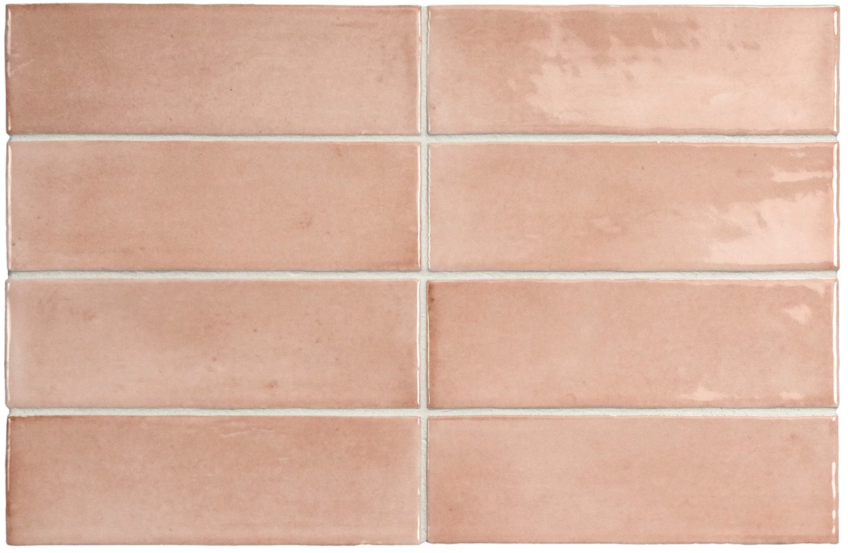 COCO ORCHARD PINK WALL  - Faïence zellige brillant en 5x15 cm rose