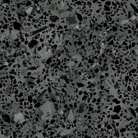 STRACCIATELLA BATTUTO GRAFITO - Carrelage aspect terrazzo noir gris anthracite  20x20 cm