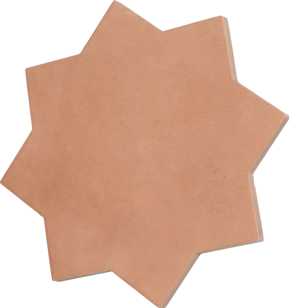 KASBAH STAR TERRACOTTA - Carrelage étoile à tacos 16,8x16,8 cm