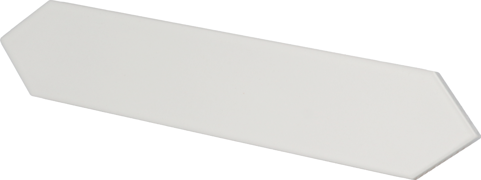 LANSE  WHITE - Faïence 5x25 cm forme flèche mat