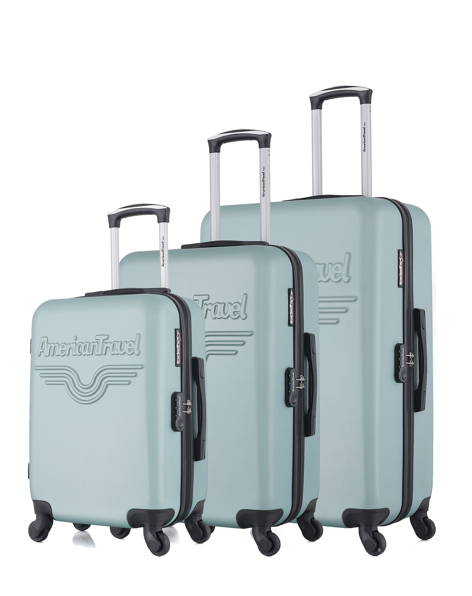 AMERICAN TRAVEL - SET DE 3 ABS CHELSEA 4 Roues