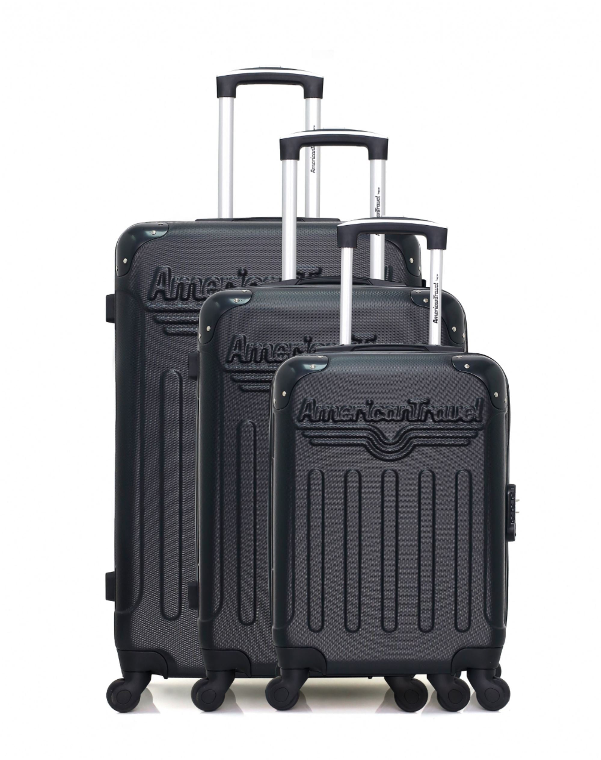 AMERICAN TRAVEL - SET DE 3 ABS HARLEM-A 4 ROUES