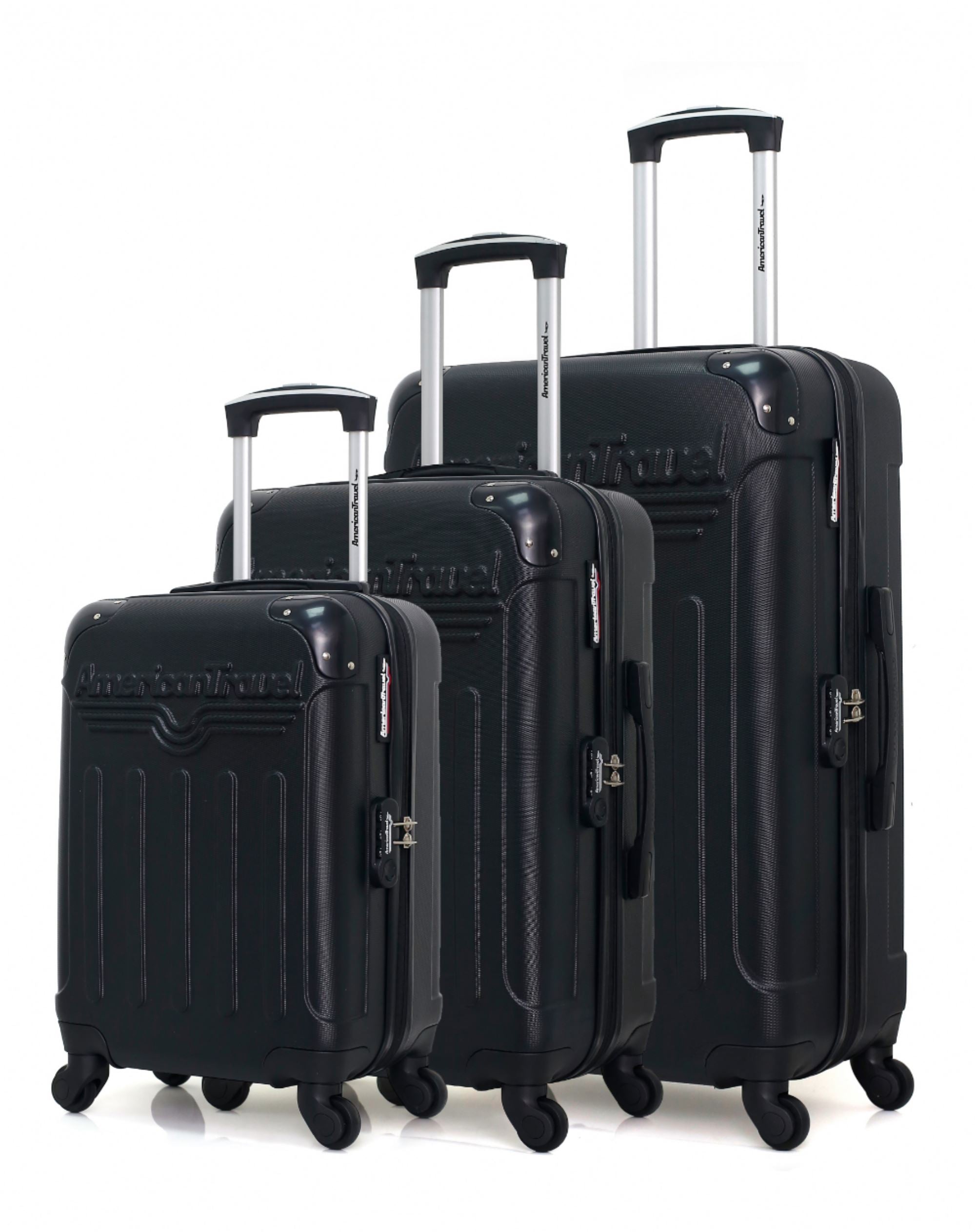 AMERICAN TRAVEL - SET DE 3 ABS HARLEM-A 4 ROUES