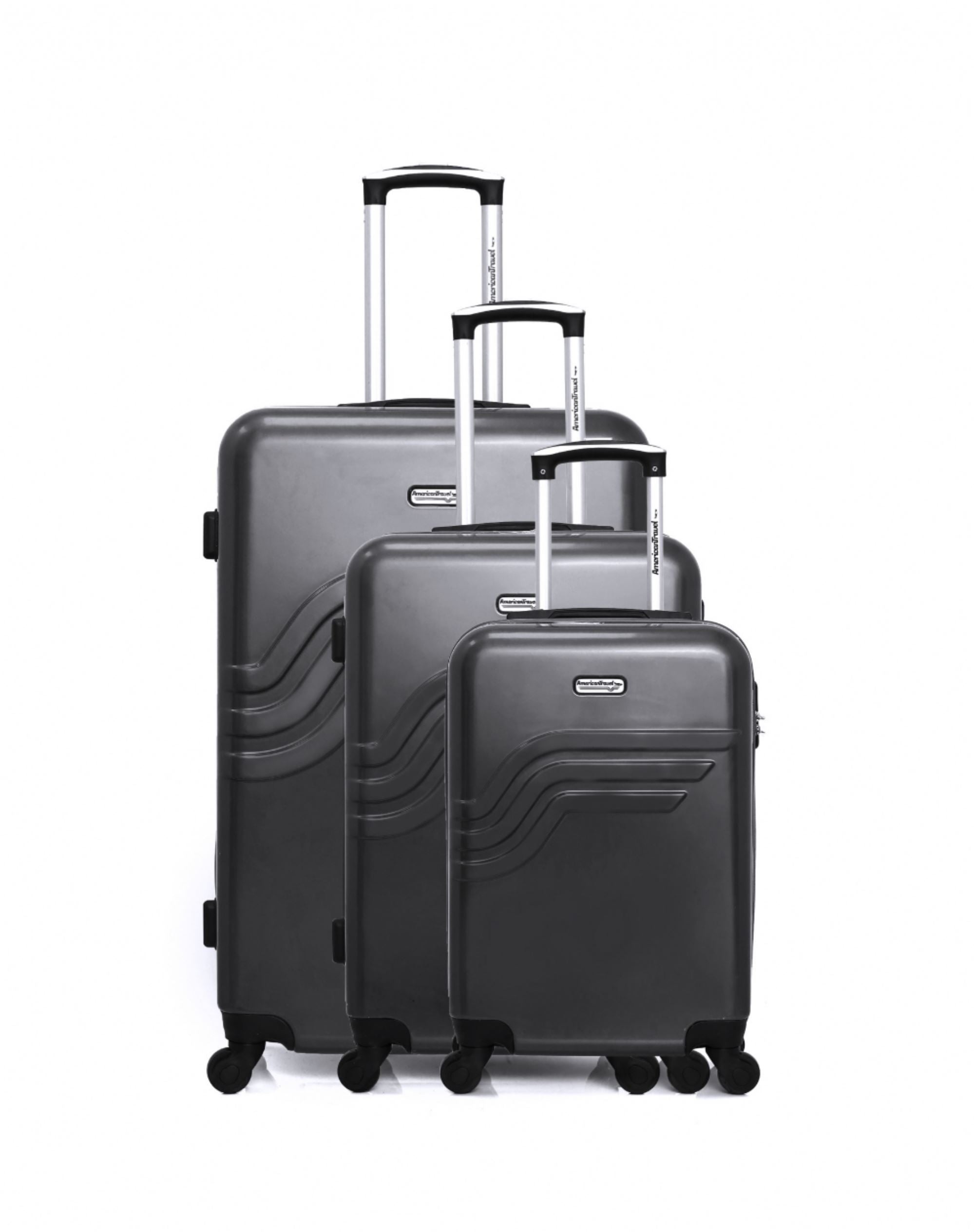 AMERICAN TRAVEL - SET DE 3 ABS/PC DETROIT 4 Roues 75 cm