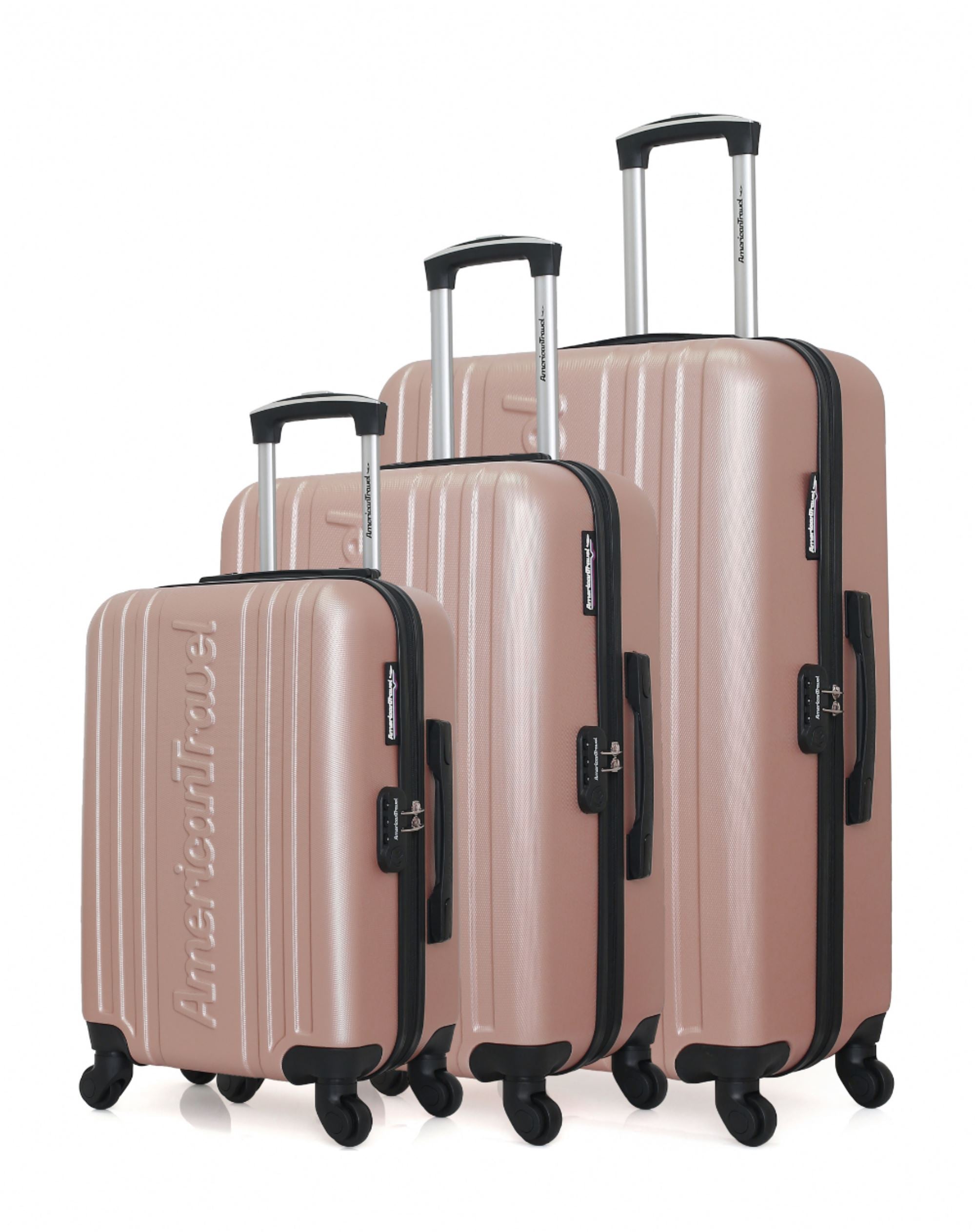 AMERICAN TRAVEL - SET DE 3 ABS SPRINGFIELD 4 Roues