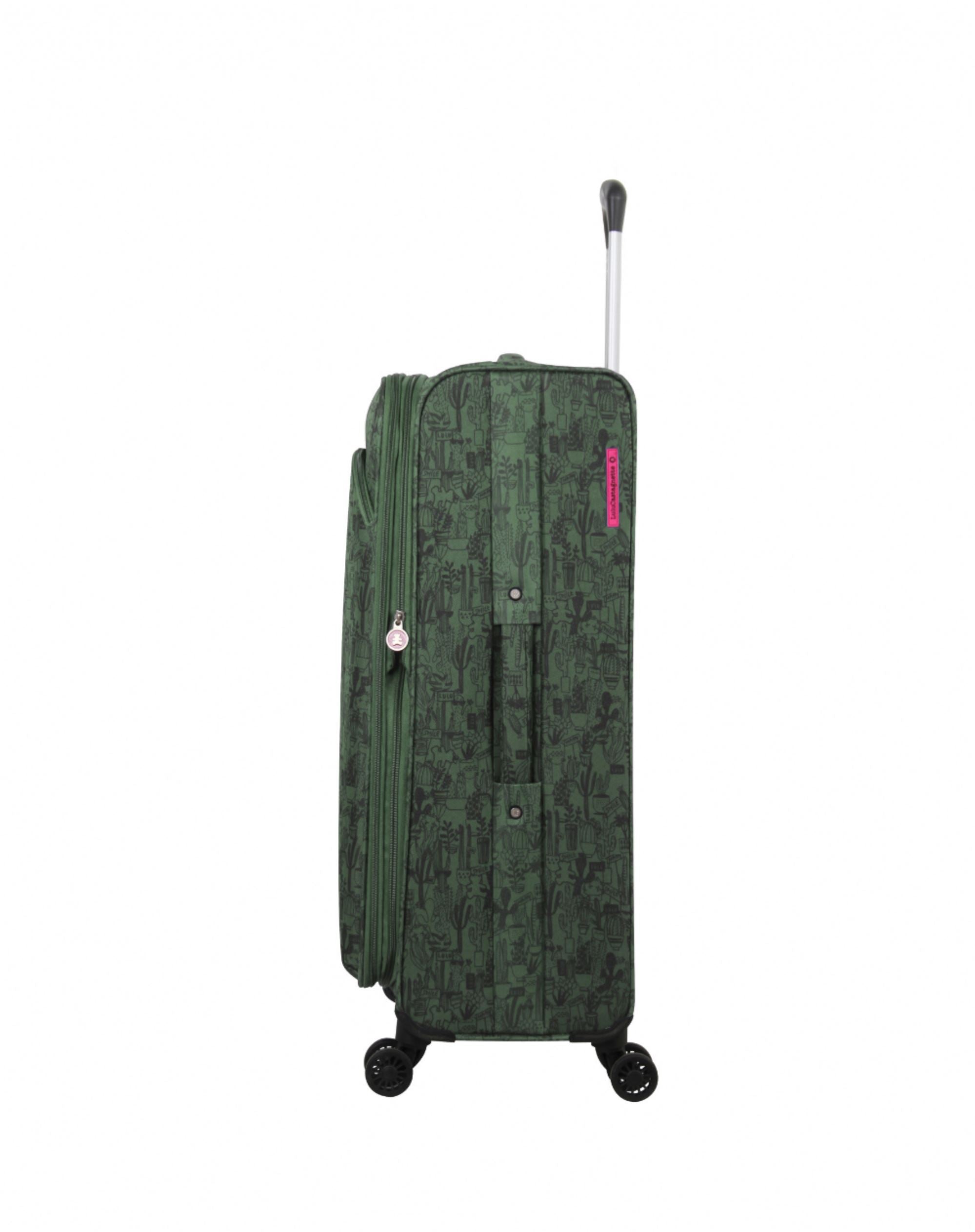 LULU CASTAGNETTE  - Valise Cabine POLYESTER CACTUS 4 roues 57 cm