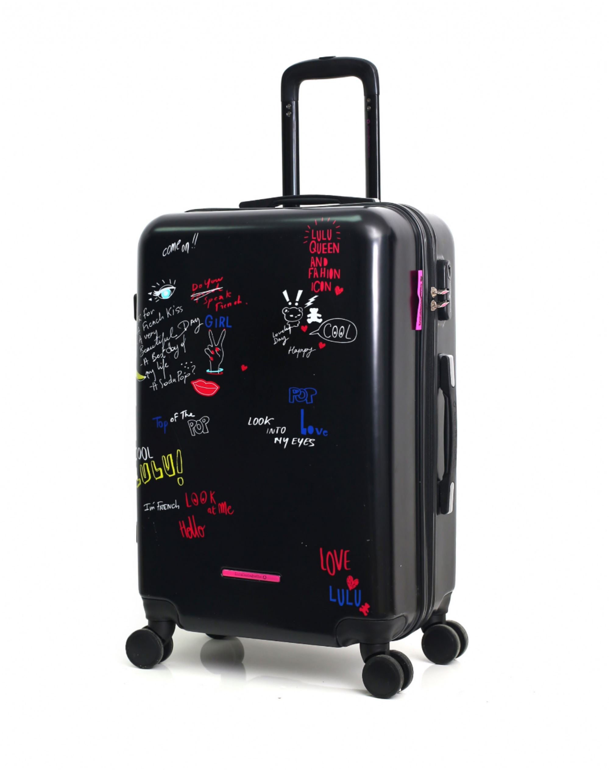 LULU CASTAGNETTE  - Valise Cabine ABS/PC GRAFITI 4 Roues 55 cm