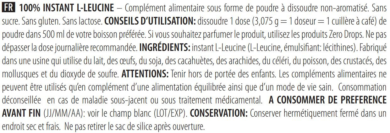 100% instant l-leucine (277g)