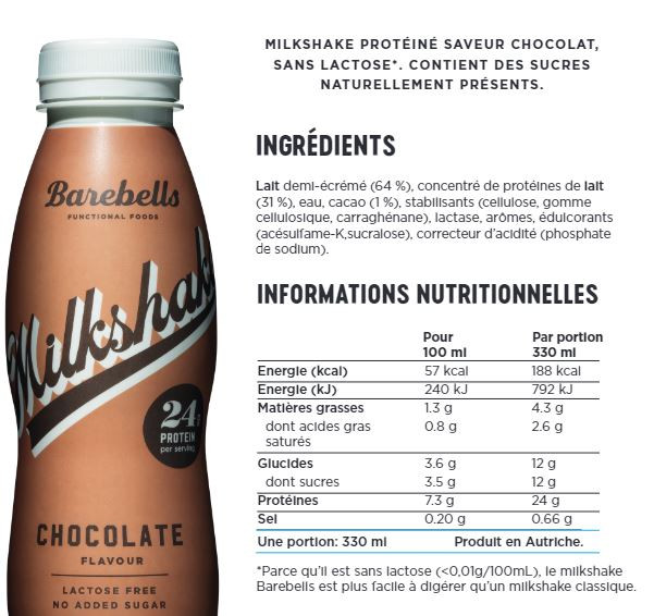 Barebells Milkshake (330 ml)