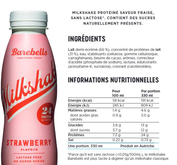 Barebells Milkshake (330 ml)