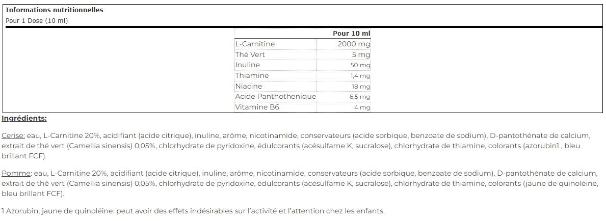 L-Carnitine 100.000 Liquide (500ml)