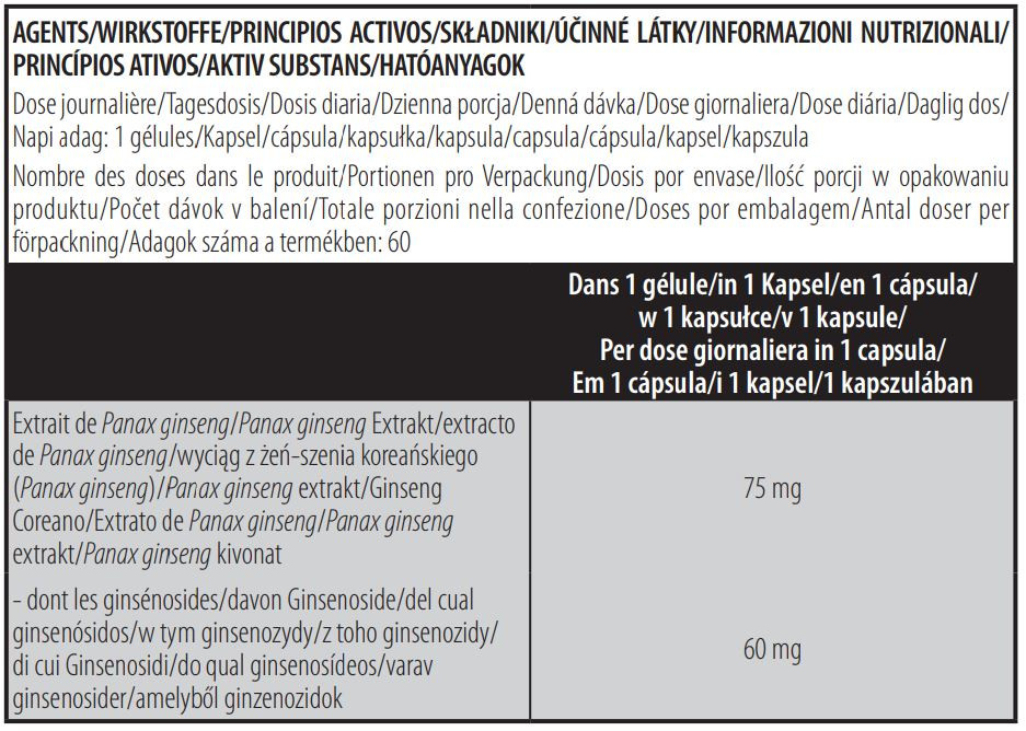 Panax Ginseng (60 caps)