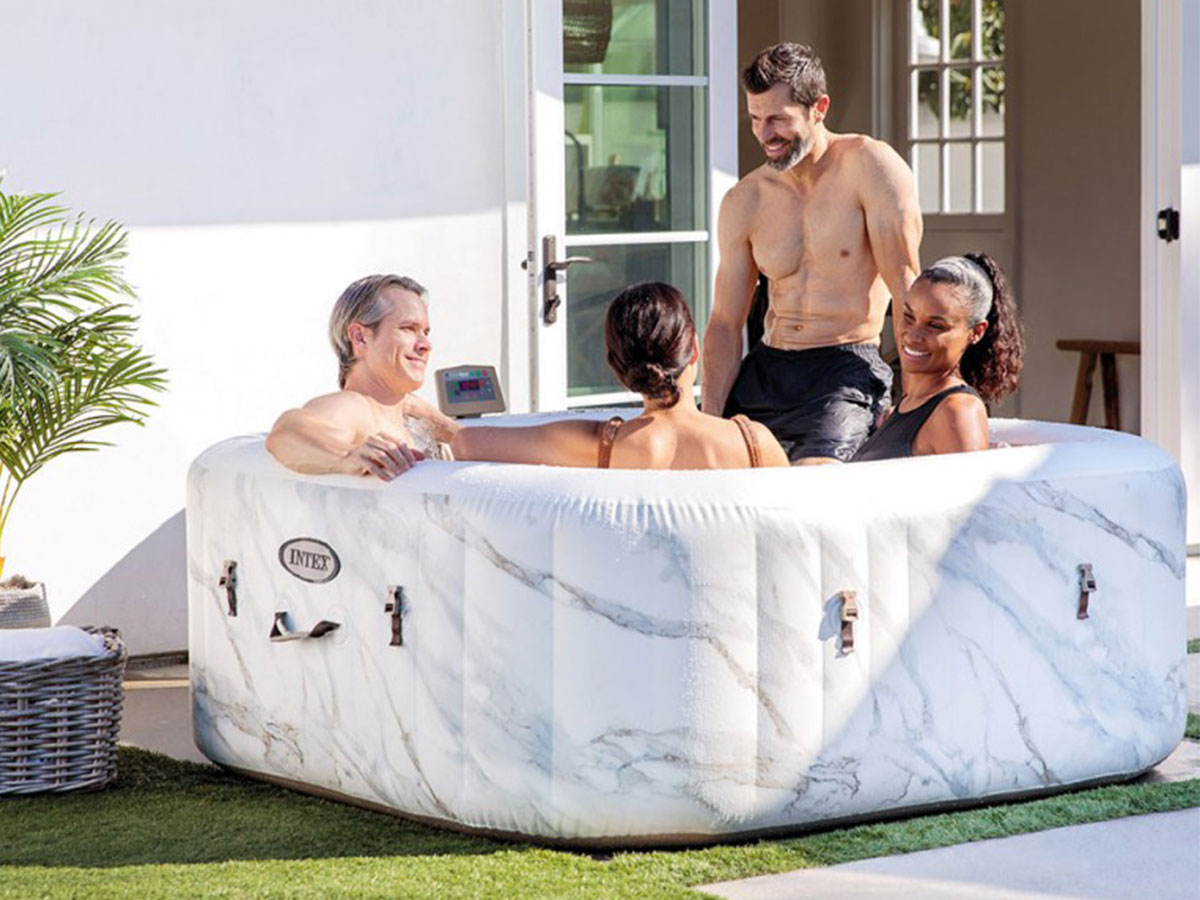 Spa gonflable PureSpa Calacatta carré Bulles 4 places - Intex