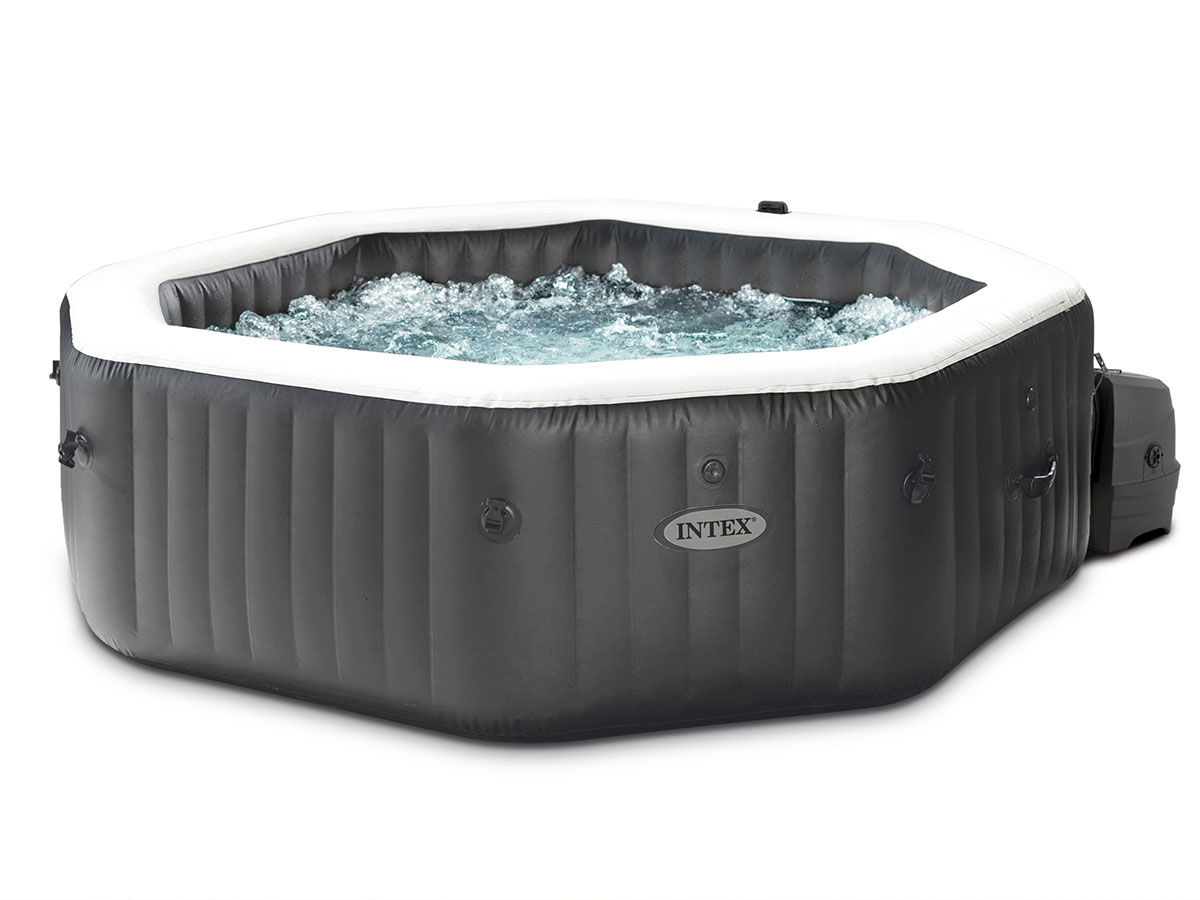 Spa gonflable PureSpa Carbone octogonal Jets et Bulles 4 places - Intex