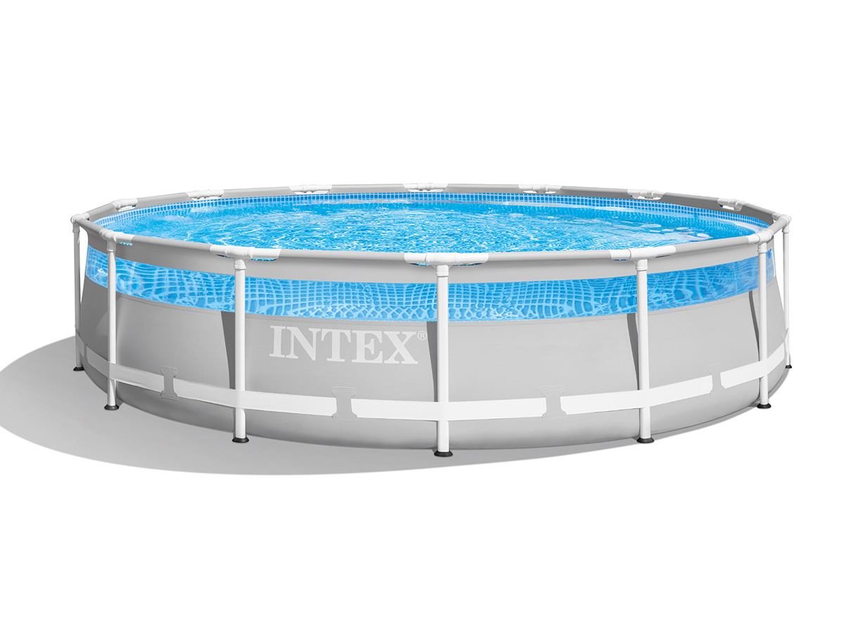 Piscine tubulaire Prism Frame Clearview ronde 4,27 x 1,07 m - Intex