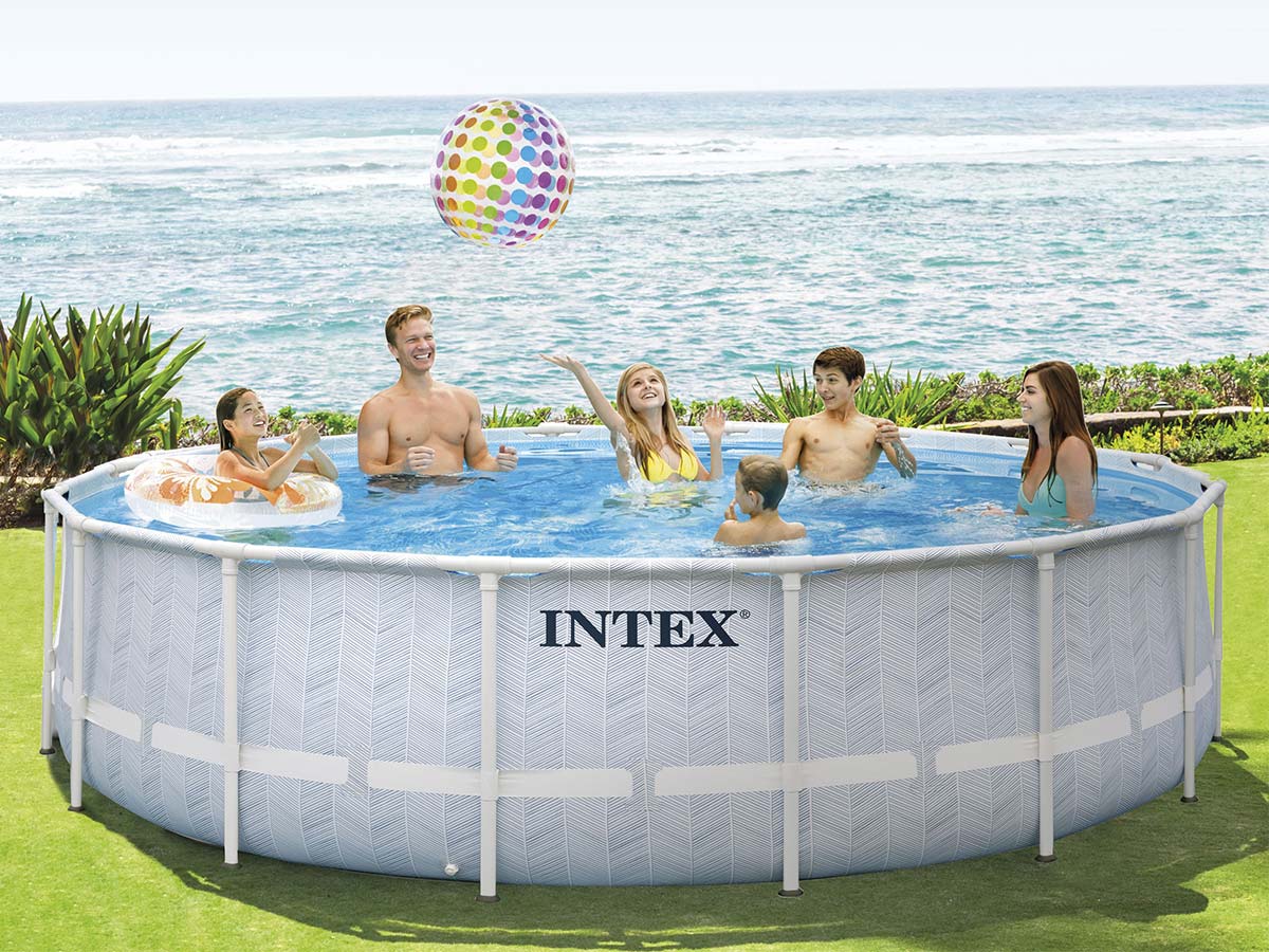 Piscine tubulaire Chevron ronde 4,88 x 1,22 m - Intex