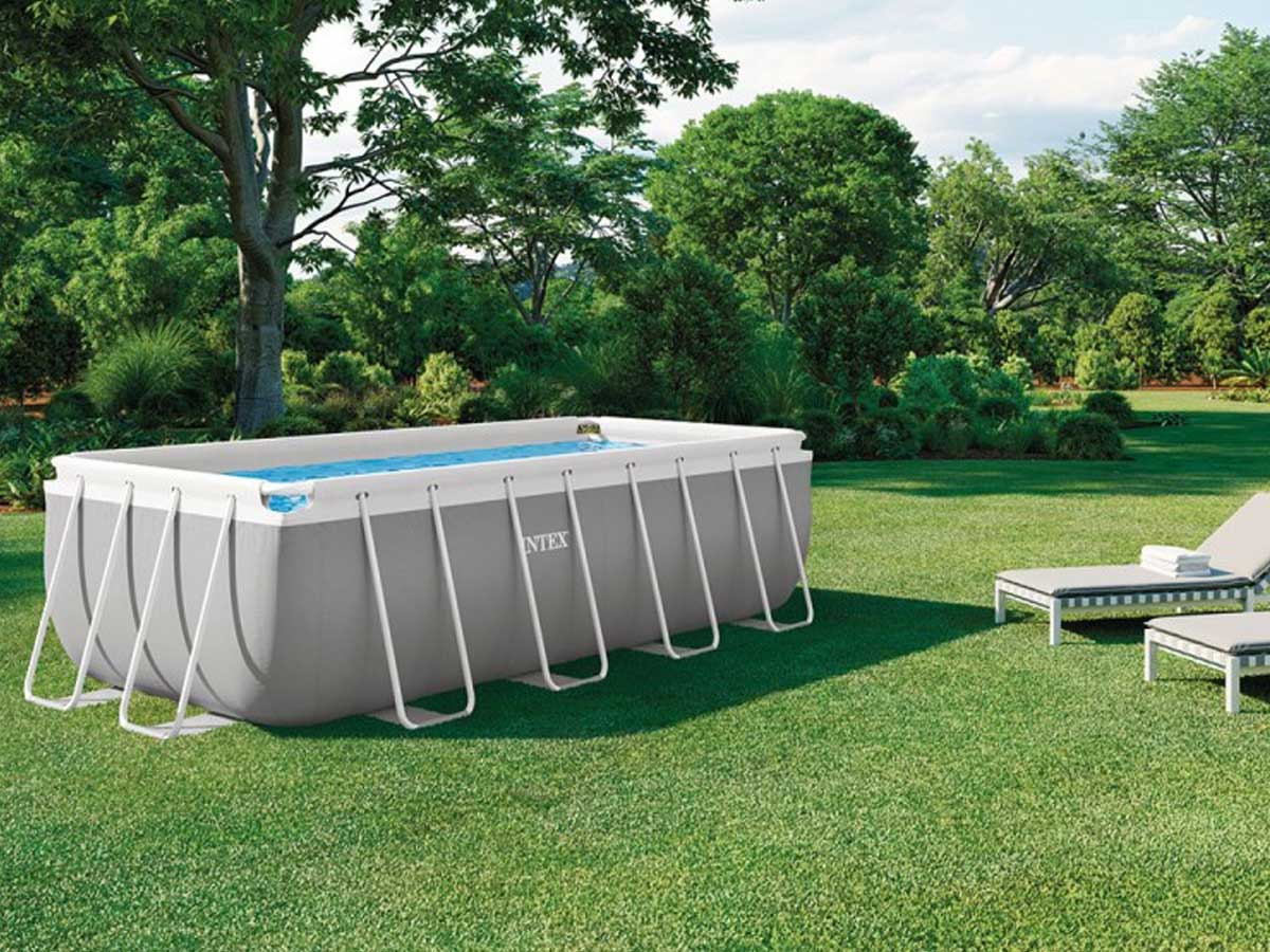 Piscine tubulaire Prism Frame rectangulaire 4,00 x 2,00 x 1,22 m - Intex