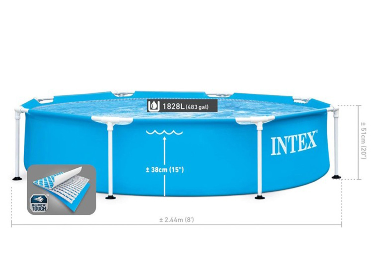 Piscine tubulaire Metal Frame ronde 2,44 x 0,51 m - Intex