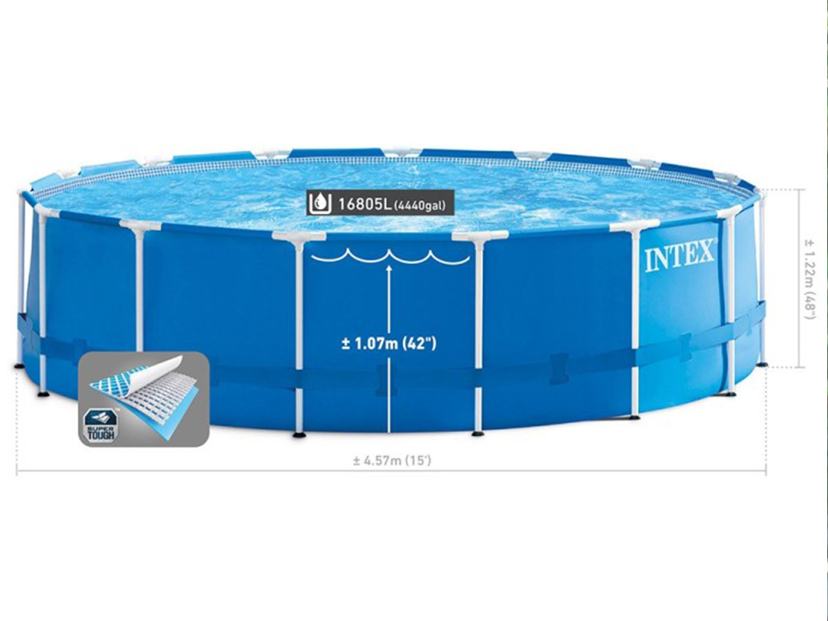 Piscine tubulaire Metal Frame ronde 4,57 x 1,22 m - Intex